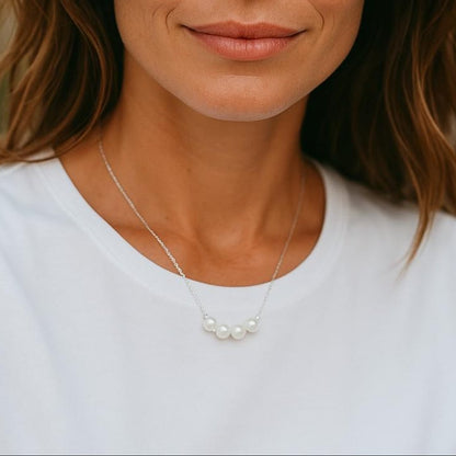 Freshwater Pearl Necklace, Elegant Classic Jewelry Gift for Her