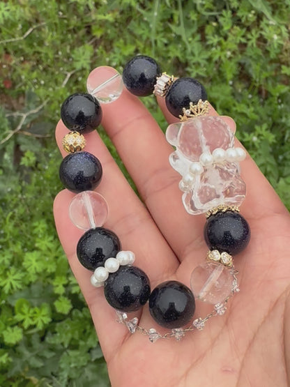 Delicate Blue Sand Bear Bracelet