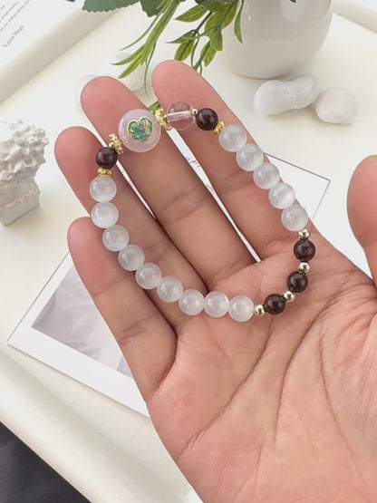 White Cat Eye Lucky Bracelet