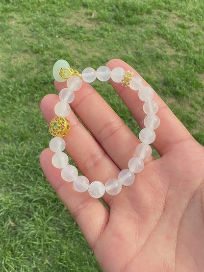 Vintage White Jade Bracelet