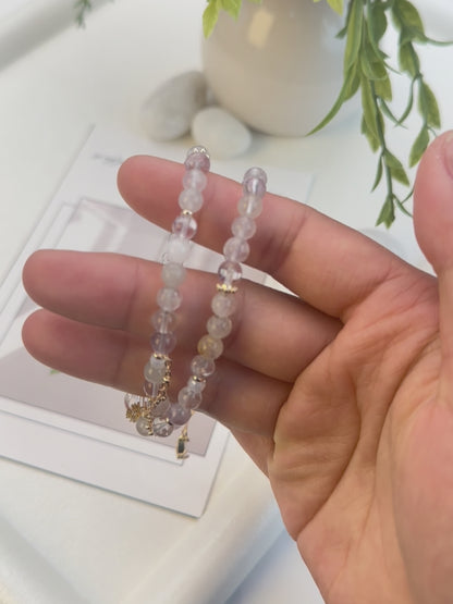 Delicate Amethyst Double Wrap Bracelet