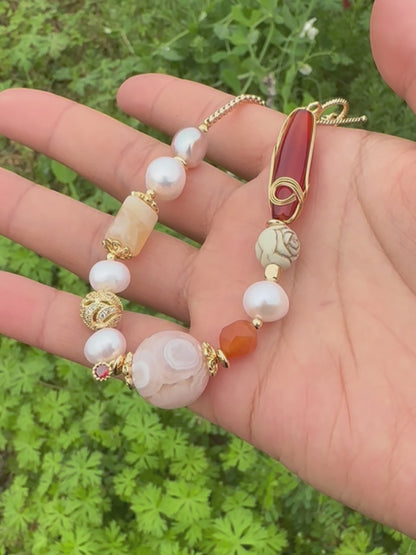 Sakura Agate Necklace